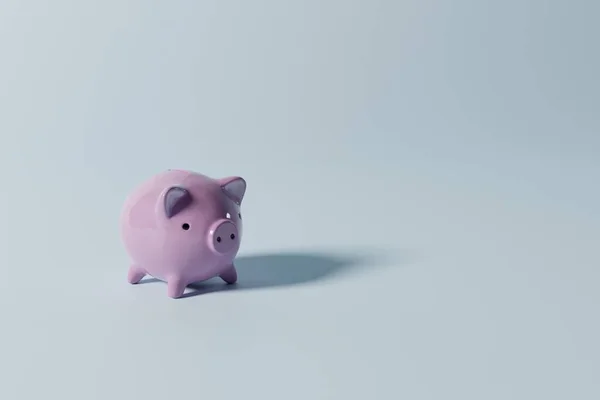 Piggy Bank Background Concept Saving Money Saving Money Later Render — Stock Photo, Image