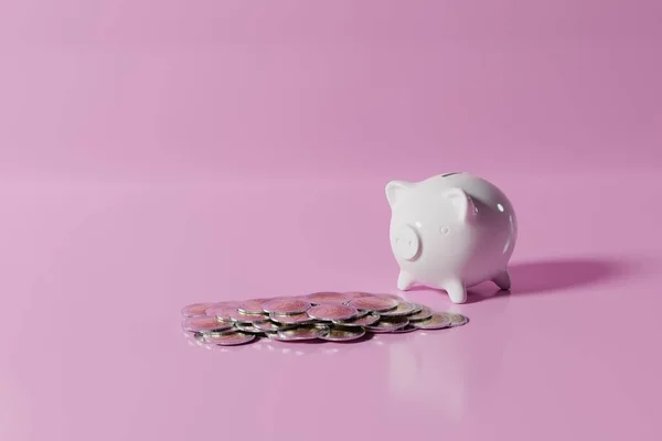Varkensbank Achtergrond Van Geld Concept Van Geld Besparen Geld Sparen — Stockfoto