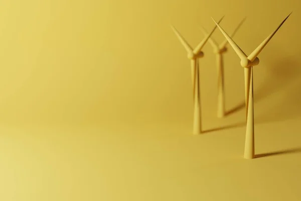 Повітряні Турбіни Вітрові Млини Які Виробляють Електроенергію Моделі Турбін Концепція — стокове фото