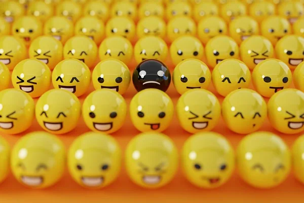 Set Different Emoticons Social Media Concept Using Emoticons Internet Users — Stock Photo, Image