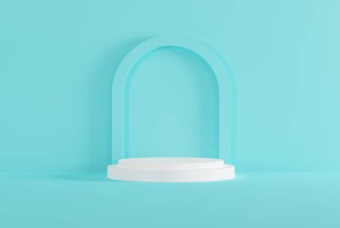 Yaprak gölgesiyle aydınlık bir zemine iniş. Ürün sunumu konsepti, ürün yerleştirme, soyut platform. 3B görüntüleme; 3B resimleme.