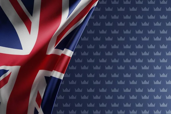 Drapelul Marii Britanii Fundal Întunecat Conceptul Naţionalitate Patriotism Relaţiile Marii — Fotografie, imagine de stoc