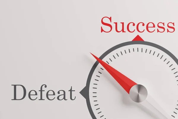 Pusula Başarının Yönünü Gösteriyor Kazanma Başarı Kavramı Başarısızlık Yerine Başarının — Stok fotoğraf