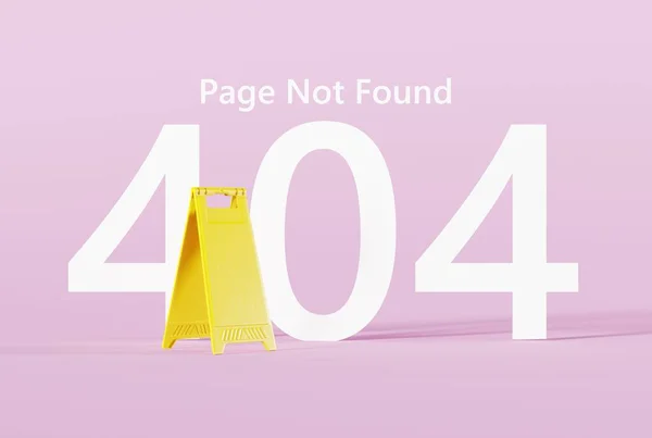 Gelbes Warnschild Und Die Zahl 404 Hintergrund Als Fehler Einer — Stockfoto