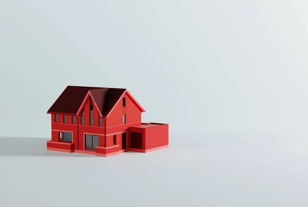 stock image House on a light background. The concept of buying an apartment, getting your first apartment. 3D render, 3D illustration.