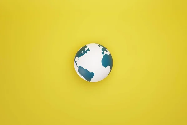 Kis Gömb Sötét Háttérrel Globalizáció Fogalma Világkörüli Utazás Nemzetközi Érdekek — Stock Fotó
