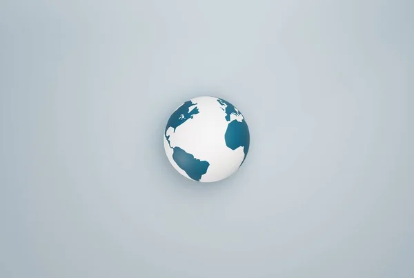 Karanlık Bir Arka Planda Küçük Bir Küre Küreselleşme Kavramı Dünyayı — Stok fotoğraf