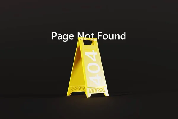 Gelbes Warnschild Und Die Zahl 404 Hintergrund Als Fehler Einer — Stockfoto