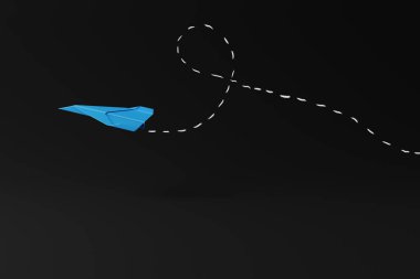 Paper planes. Business concept, race for position, position. 3d rendering, 3d illustration.