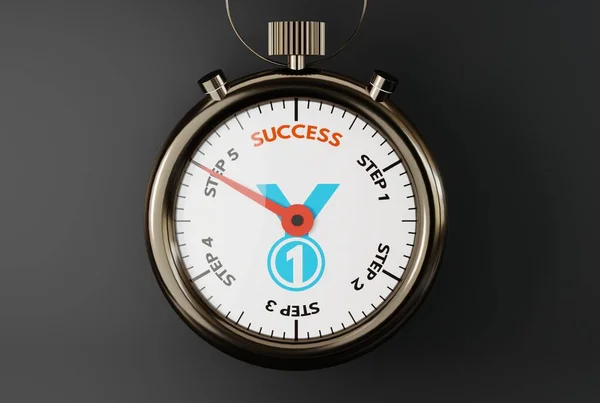 Stopwatch End Time Inscription Success Concept Achieving Success Fighting Striving — Stock Photo, Image
