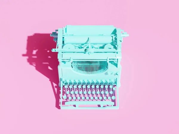 Retro Typewriter Light Background Business Concept Taking Notes Office Work — Zdjęcie stockowe