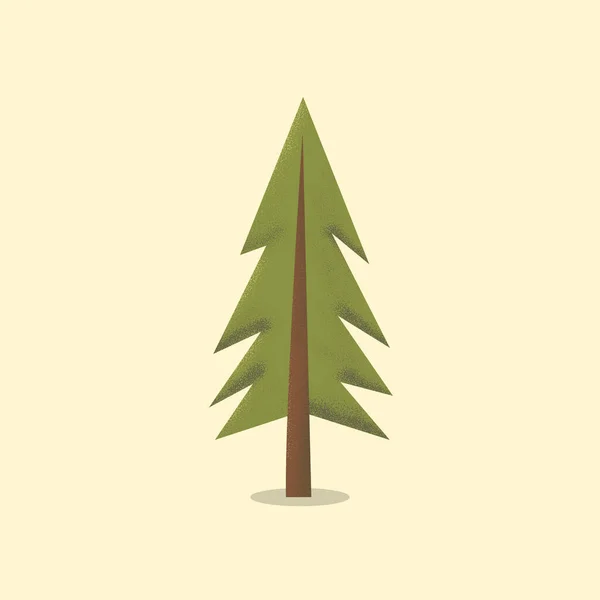Διάνυσμα Πεύκου Δέντρο Τραχύ Στυλ — Διανυσματικό Αρχείο