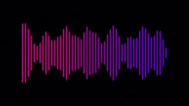 Alfa kanallı renkli dijital ses dalgası. Radyo ses hareketi