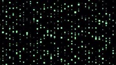 Dijital veri elemanının arka planı. Geometrik teknoloji paterni. Modern piksel şekilli parıldayan hareket grafiği.