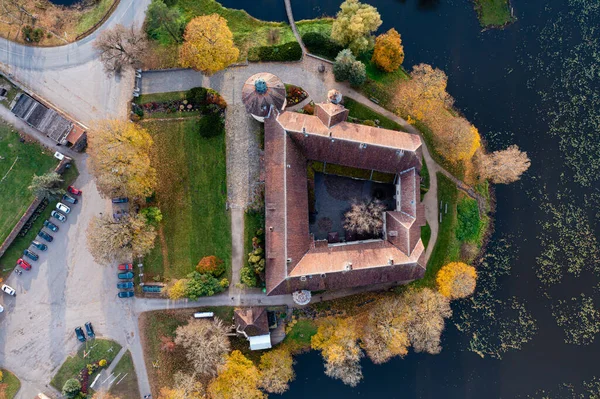 Jaunpils Slott Byggdes 1301 Som Livlands Ordensborg Lettland Uppifrån Och — Stockfoto