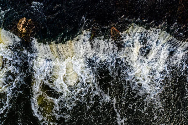 Фрагмент Стремительного Водопада Вента Вентас Румба Самый Широкий Водопад Европе — стоковое фото