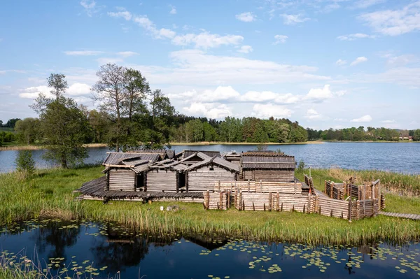 Łotwa Park Narodowy Gauja Głównym Obiektem Araishi Araisi Park Archeologiczny — Zdjęcie stockowe