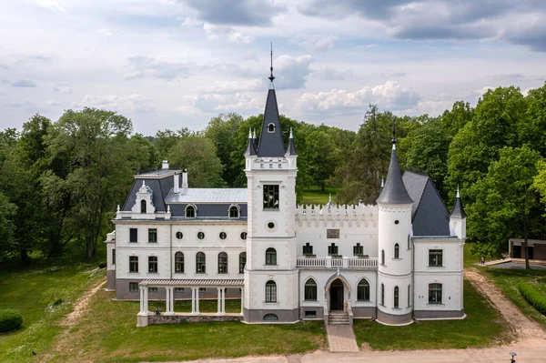 Old Fairy Tale Palace Stameriena Latvia Summer Time Aerial Drone — Stock Photo, Image