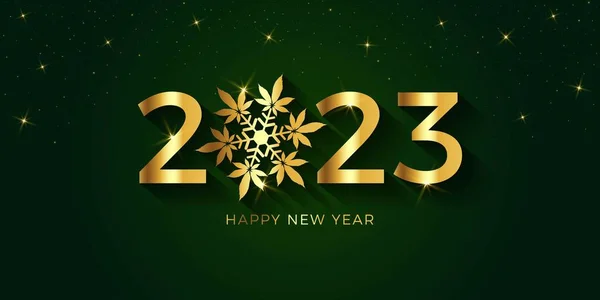 Feliz Año Nuevo 2023 Marihuana Copo Nieve Vectores de stock libres de derechos