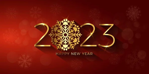 新年快乐2023爪子印雪花 — 图库矢量图片