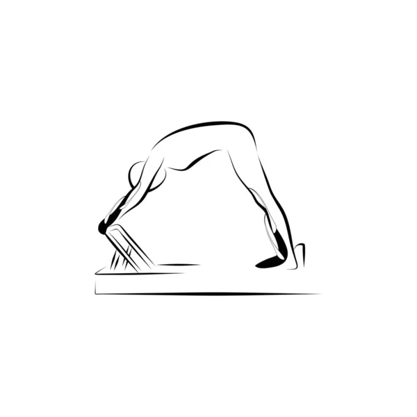 Pilates Hervormer Poseren Vector Illustratie — Stockvector