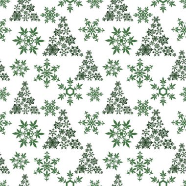 Kenevirli Noel ağacı pürüzsüz desen bırakır