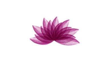 Animated watercolor lotus flower