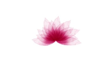 Animated watercolor lotus flower