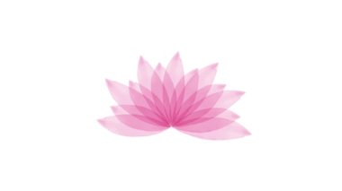 Animated watercolor lotus flower
