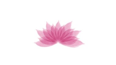 Animated watercolor lotus flower
