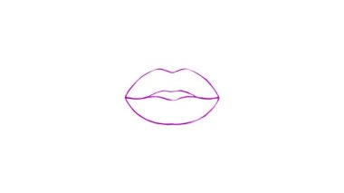 Lips with pink splash animation
