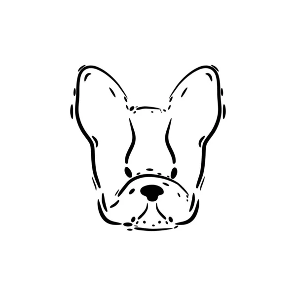Ilustração Vetor Bulldog Francês —  Vetores de Stock