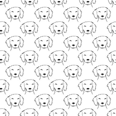 Dachshund kusursuz vektör deseni