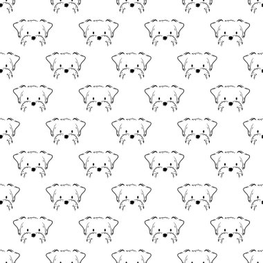 Şirin köpek kusursuz vektör deseni