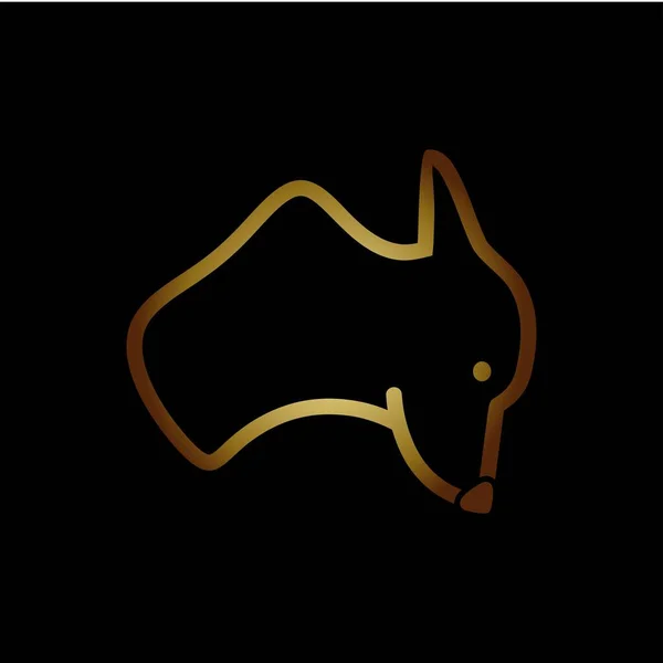 Mapa Australiano Perro — Vector de stock