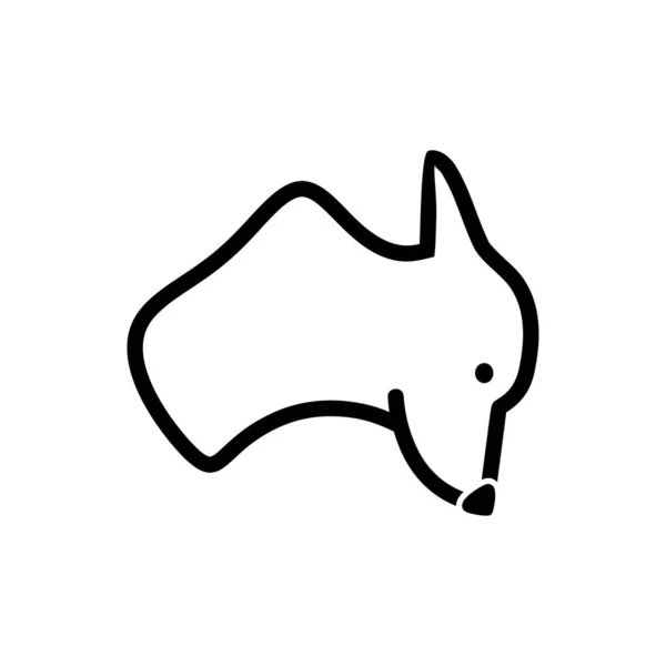 Australische Kaart Een Hond — Stockvector