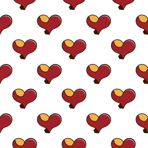 Сапоги Ковбойки Бесшовный Векторный Рисунок Сердца — стоковый вектор