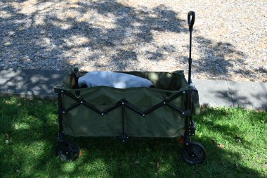 Güneşli bir günde parkta katlanan Wagon