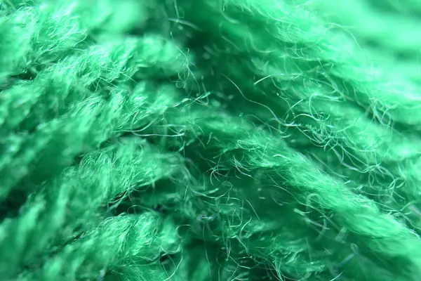 Yeşil yün yumağının yakın görüntüsü