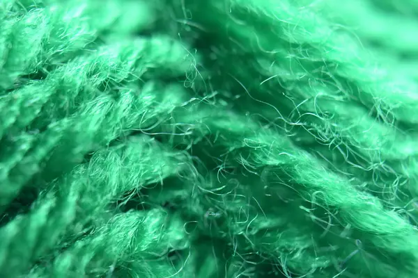 Yeşil yün yumağının yakın görüntüsü