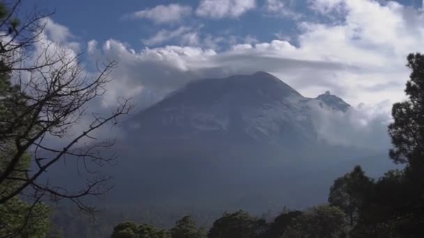 View Volcano Popocatepetl Iztaccihuatl Mexico — Wideo stockowe