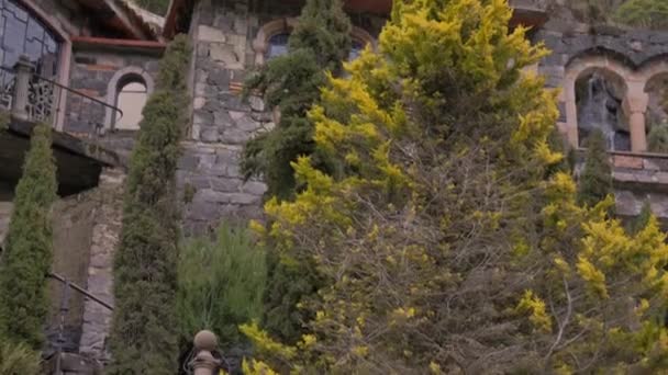 Hermitage Silence Ermita Des Silencia Wonderful Monastery Popocatepetl Volcano Mexico — Vídeos de Stock