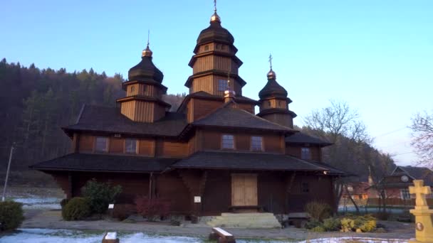 Klooster Kerk Van Heilige Profeet Ilya Unieke Architectonische Monument Gebouwd — Stockvideo