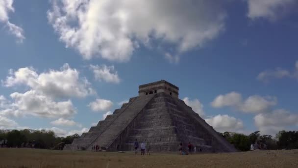 Castillo Kukulkan Tapınağı Chichen Itza Piramidi Olarak Bilinir Yucatan Tanınmış — Stok video