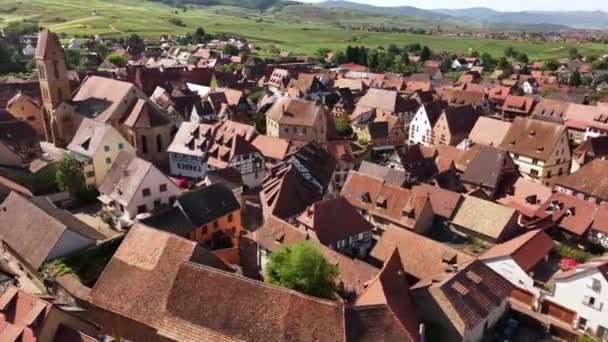 프랑스 알자스 지방에 마을의 여름의 피카소 마을입니다 고품질의 — 비디오