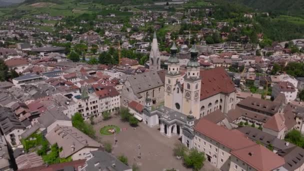 Widok Lotu Ptaka Brixen Lub Bressanone Południowym Tyrolu Bolzano Włochy — Wideo stockowe