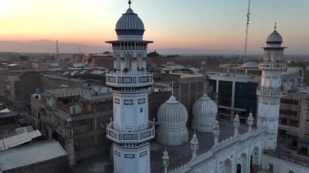 Peshawar Τζαμί Masjid Mahabat Khan Αεροπλάνο Drone Γίνεται Στο Πακιστάν — Αρχείο Βίντεο