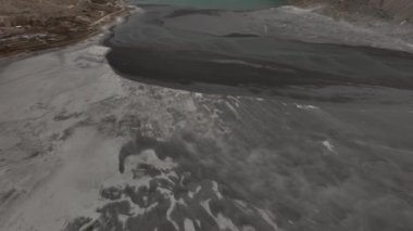 Himalayalar 'daki kum fırtınası, Sandifikasyon Gojal ve Hunza Vadisi' ndeki Desertic Plains 'e, Gilgit Baltistan, Pakistan' a götürüyor. Yüksek kalite 4k görüntü