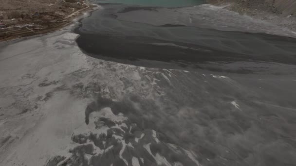 喜马拉雅山的沙尘暴 巴基斯坦吉尔吉特巴尔的斯坦Gojal和Hunza山谷的沙地走向荒漠平原 高质量的4K镜头 — 图库视频影像