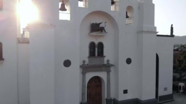 Tuxtla Gutierrez, Chiapas, Meksika. San Marcos Katedrali 'nin Hava Aracı Çekimi Tuxtla' daki ana Kilise, Başkent. Yüksek kalite 4k görüntü